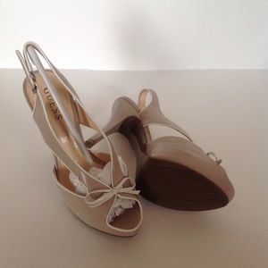 Guess open toe high heels